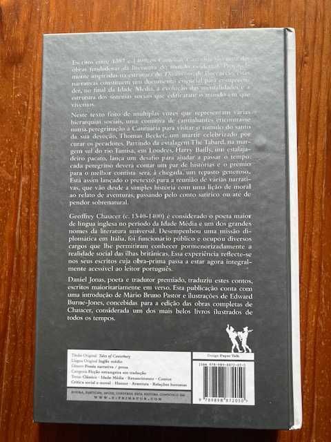 Livro “Contos de Cantuária" de Geoffrey Chaucer (ler descrição).