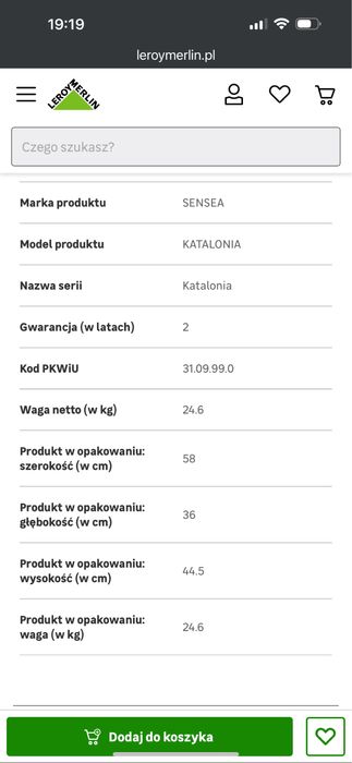 Szafka z umywalką Katalonia 50 Sensea- NOWA!