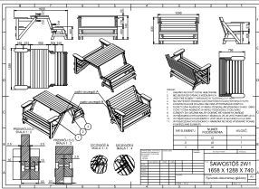 Stół rozkladany 2w1 z ławką ławostół projekt promocja majówkowa