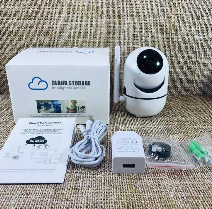 Маленькая камера видеонаблюдения поворотная  для офиса, для дома 2мп