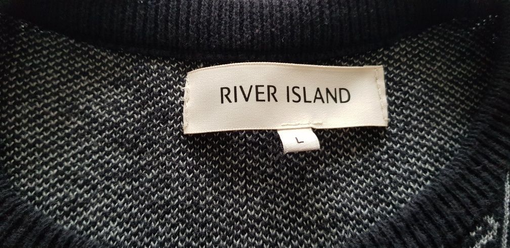 Sweter męski marki River Island rozmiar L czarny