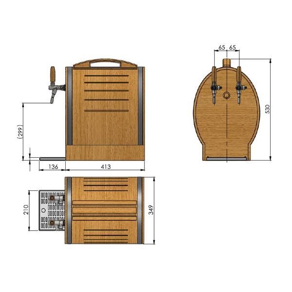 Máquina de cerveja portátil LINDR Soudek 50K (2 serpentinas)