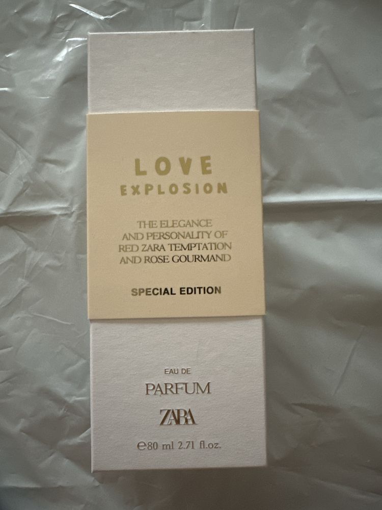 Zara love explosion perfumy 80 ml red temptation rose gourmand