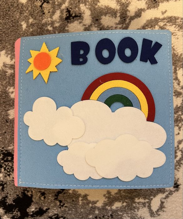 НОВАЯ!!! Розвиваюча книга Монтесорі/ тактильная фетровая книга