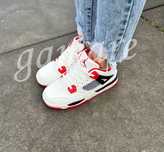 Damskie Air Jordan 4 white red sneakersy modne obuwie retro nowe 39,5