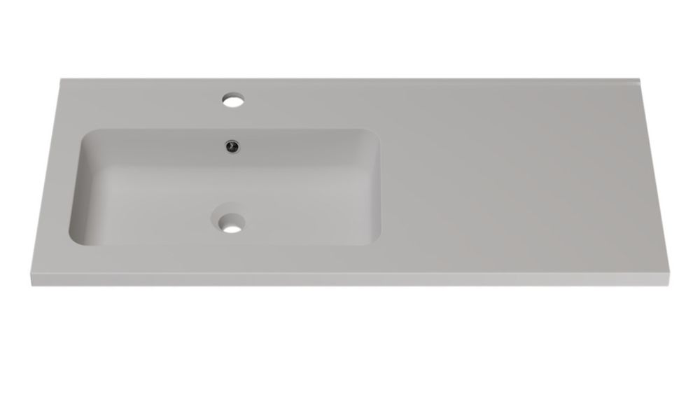 Умивальник раковина глянцева врізна з штучного каменю Rodeo 1000х450