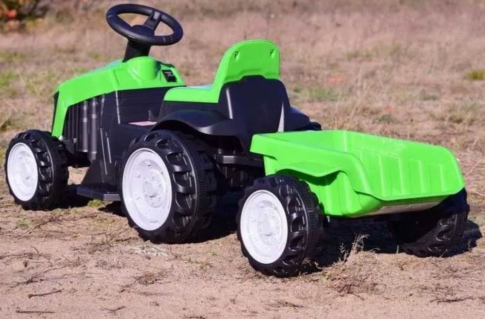 TRAKTOR na akumulator z przyczepką dla dzieci traktorek zestaw do 30kg