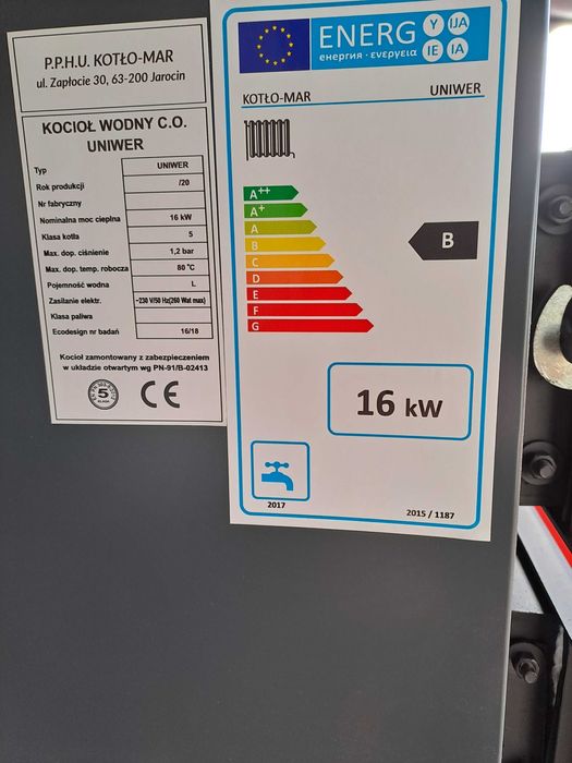 Piec 16kw do 140m2 Kocioł Węgiel Drewno +miarkownik termometr DOSTAWA