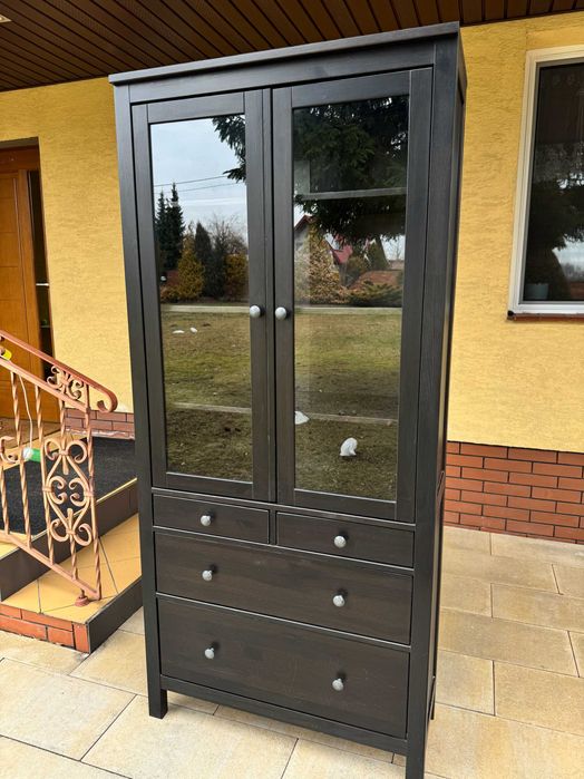 Witryna stylowa regał półki biblioteka szafka komoda sosnowa bawaria