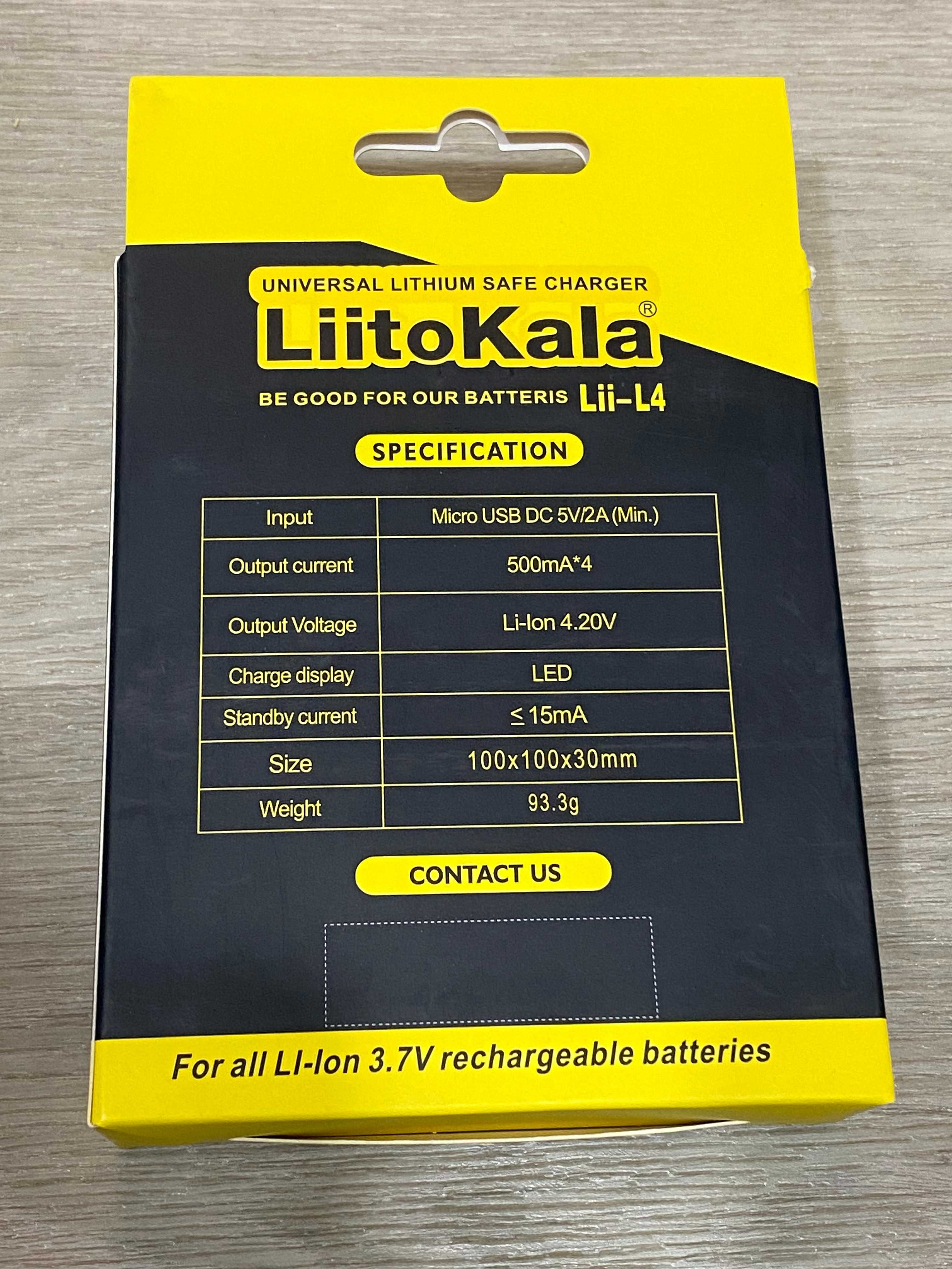 Зарядний пристрій LitoKala Liii-L4 для 4 аккумуляторів 18650 і інші