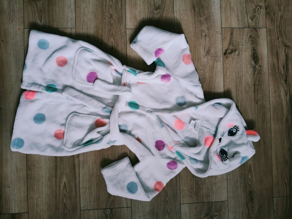 Szlafrok kąpielowy kotek KappAhl 110/116