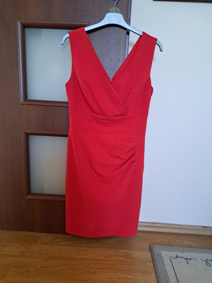Sukienka czerwona min S-ka