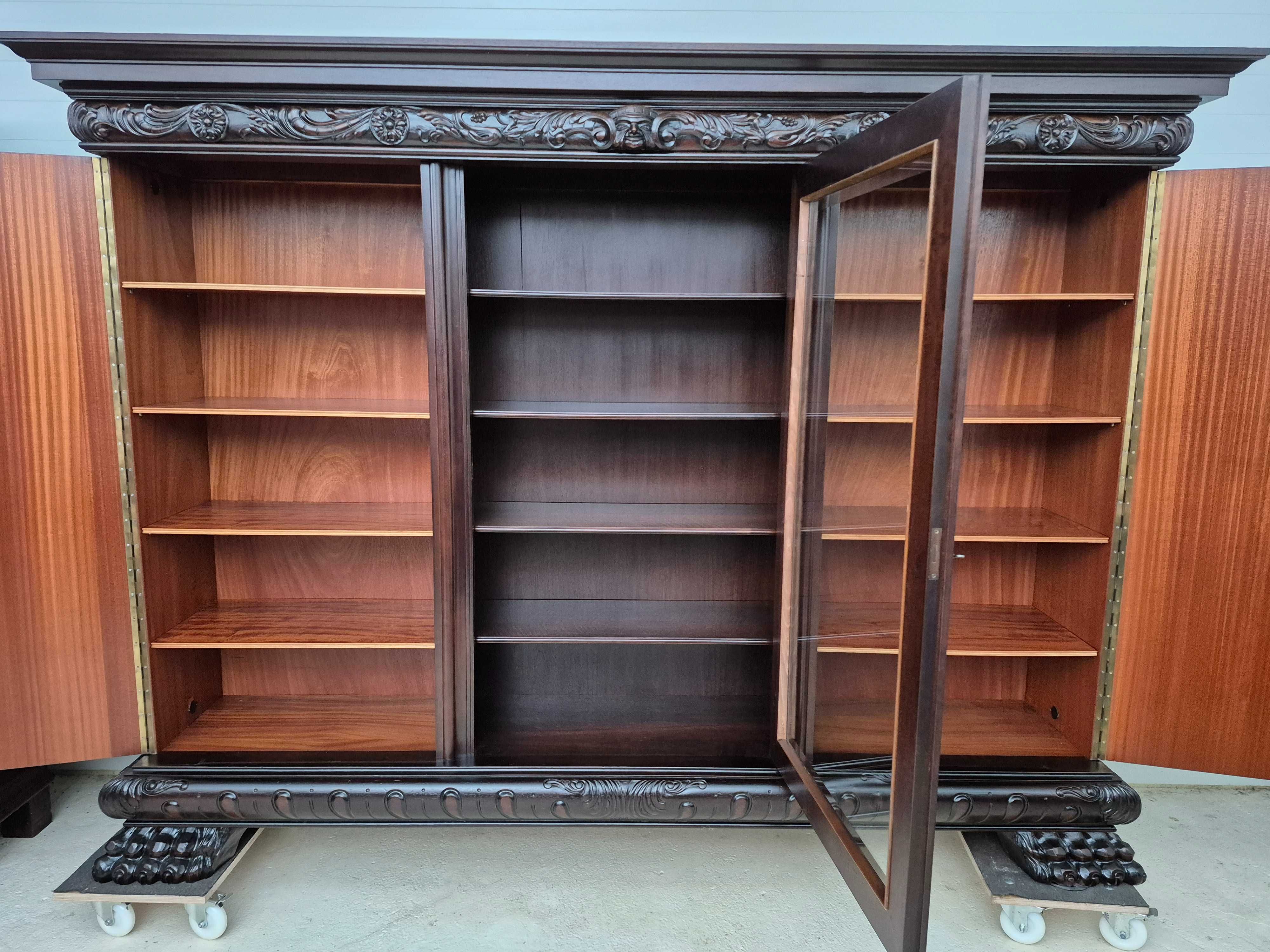 Stylowa biblioteka biurko gabinet antyk