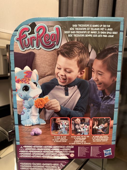 Nowy Fur Real Friends Triceratops Dinozaur niebieski Prezent Święta