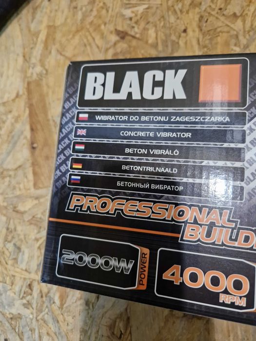 Wibrator do betonu Black 2000 W 4000 obr/min