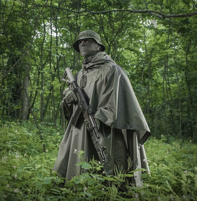Якісний тактичний дощовик пончо. Військовий плащ
