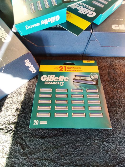 Gillette Mach3 Nowe Ostrza 20 Sztuk