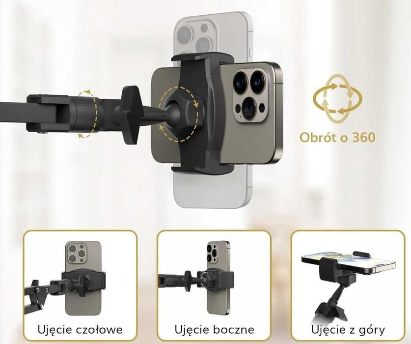 Ramię lampa pierścieniowa z uchwytem do slefie 10 cali TRL-20 PRO