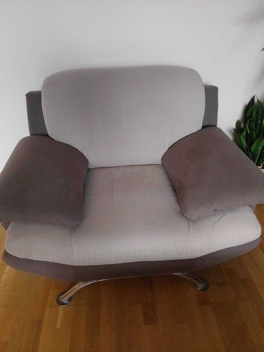 Meble komplet sofa plus fotel i stolik