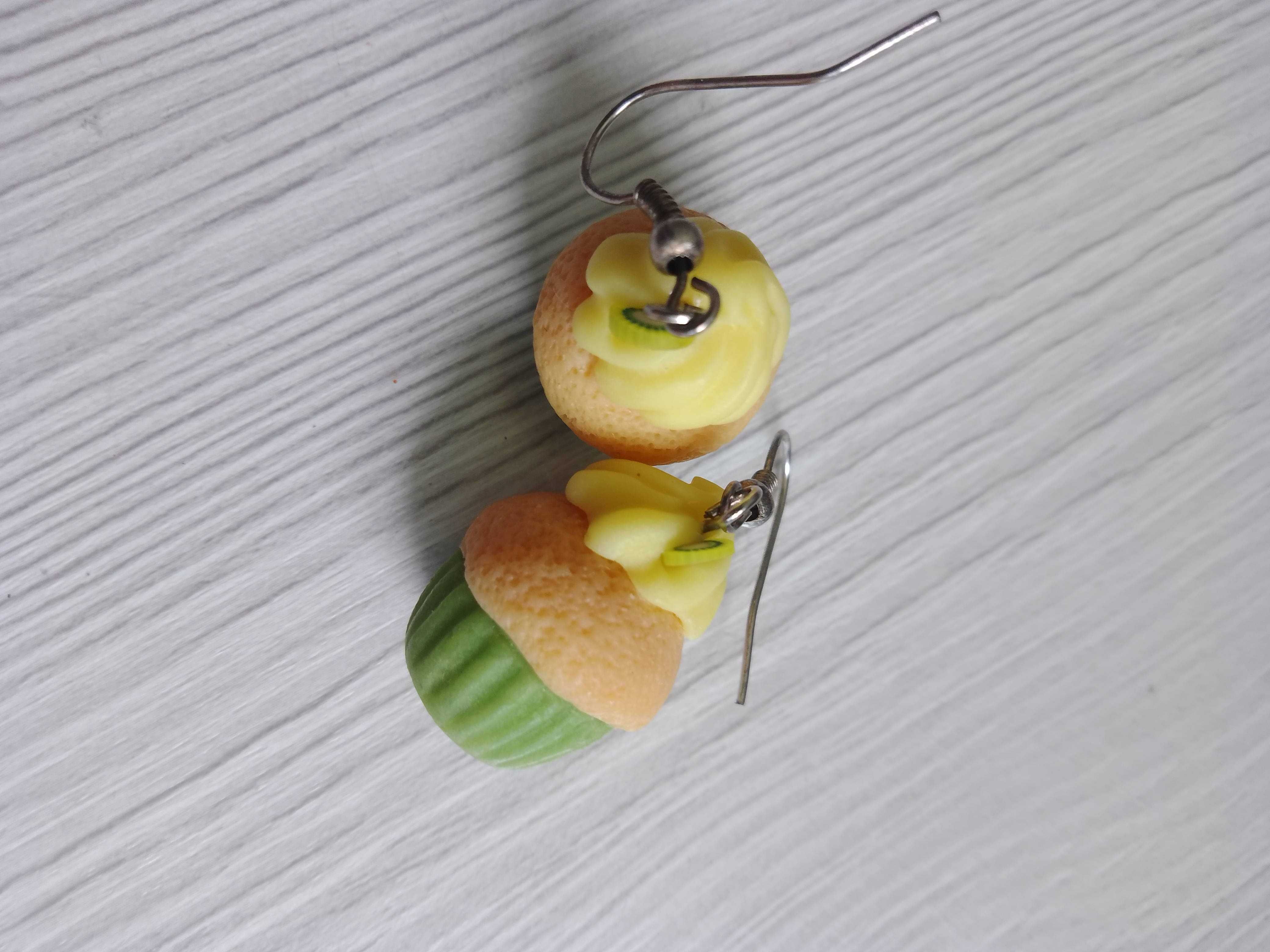kolczyki babeczki kiwi