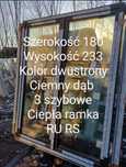 Drzwi tarasowe.Kolor dwustronny Orzech RU.25%