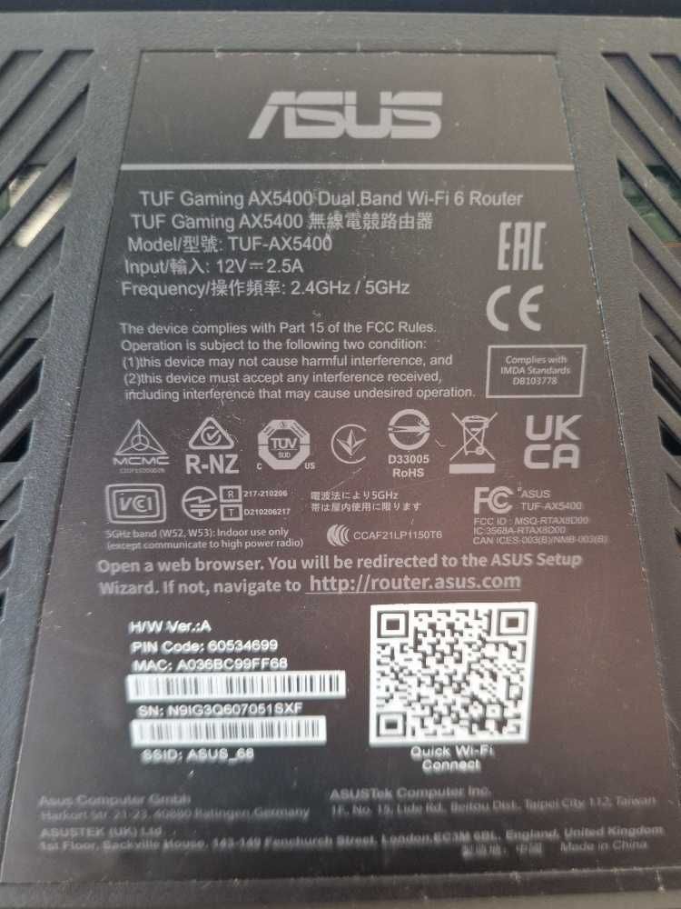 ASUS TUF-AX5400 Router gamingowy