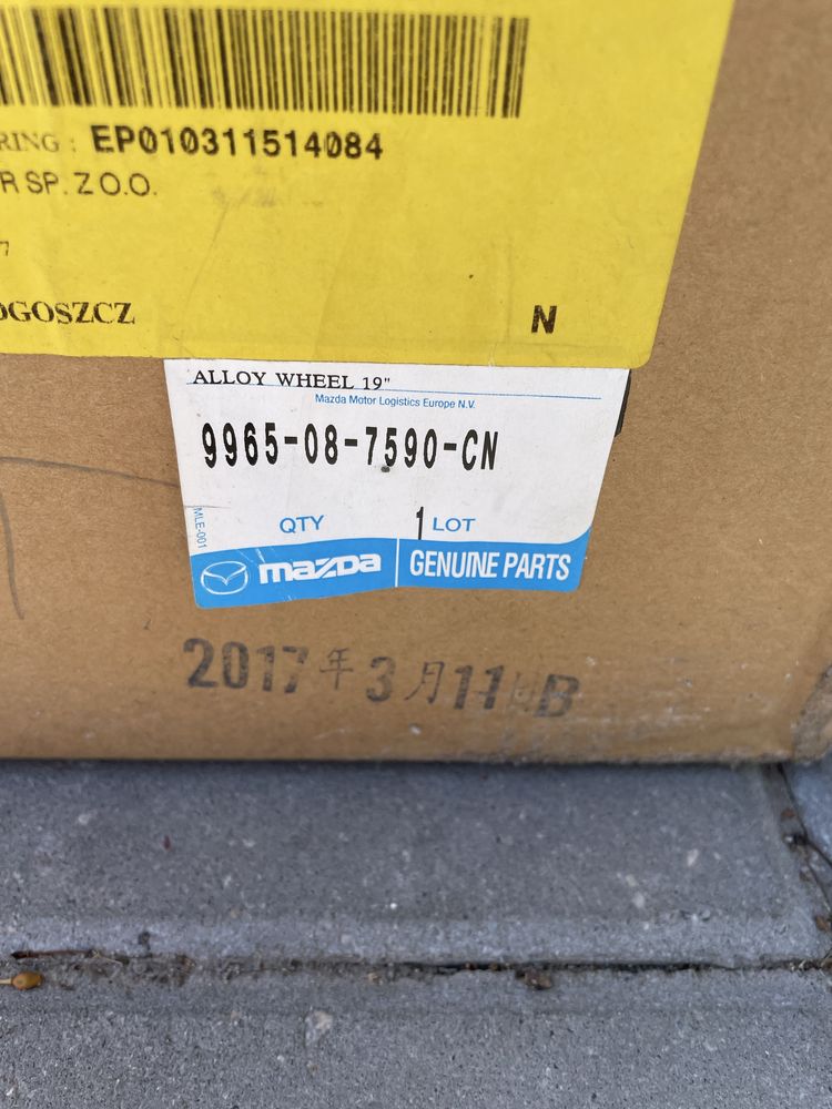 Nowa felga 19 x 7.5 ET45 5x114.3 Mazda 6 GJ