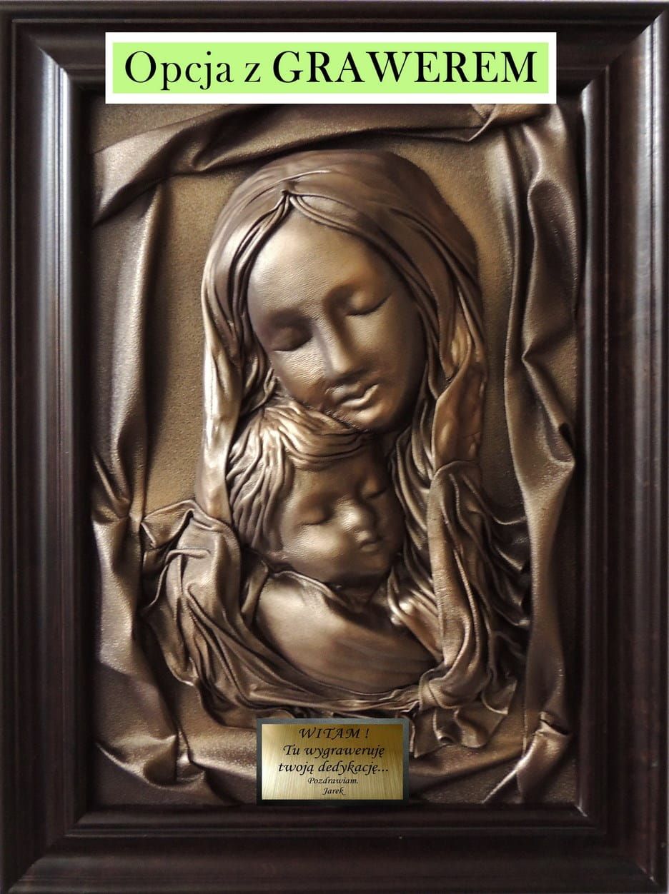 Obraz z Matką Boską na prezent ślubny  + GRAWER pamiątka Ślubu