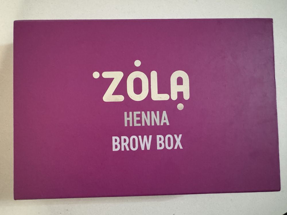 Henna pudrowa zestaw do brwi ZOLA 6x10g z Oliwką