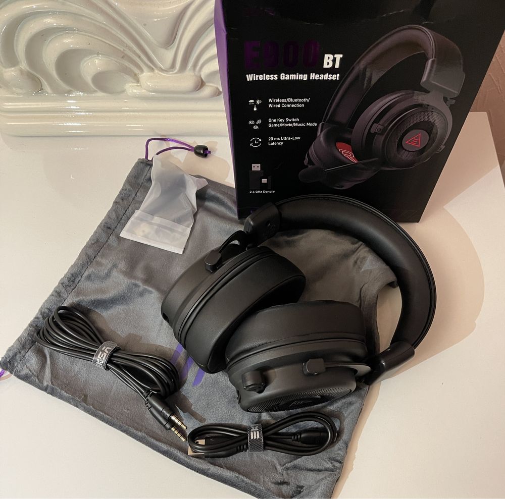 SV Eksa 900 BT 2.4 GHz Wireless Bluetooth Headphones 7.1 USB/Type C