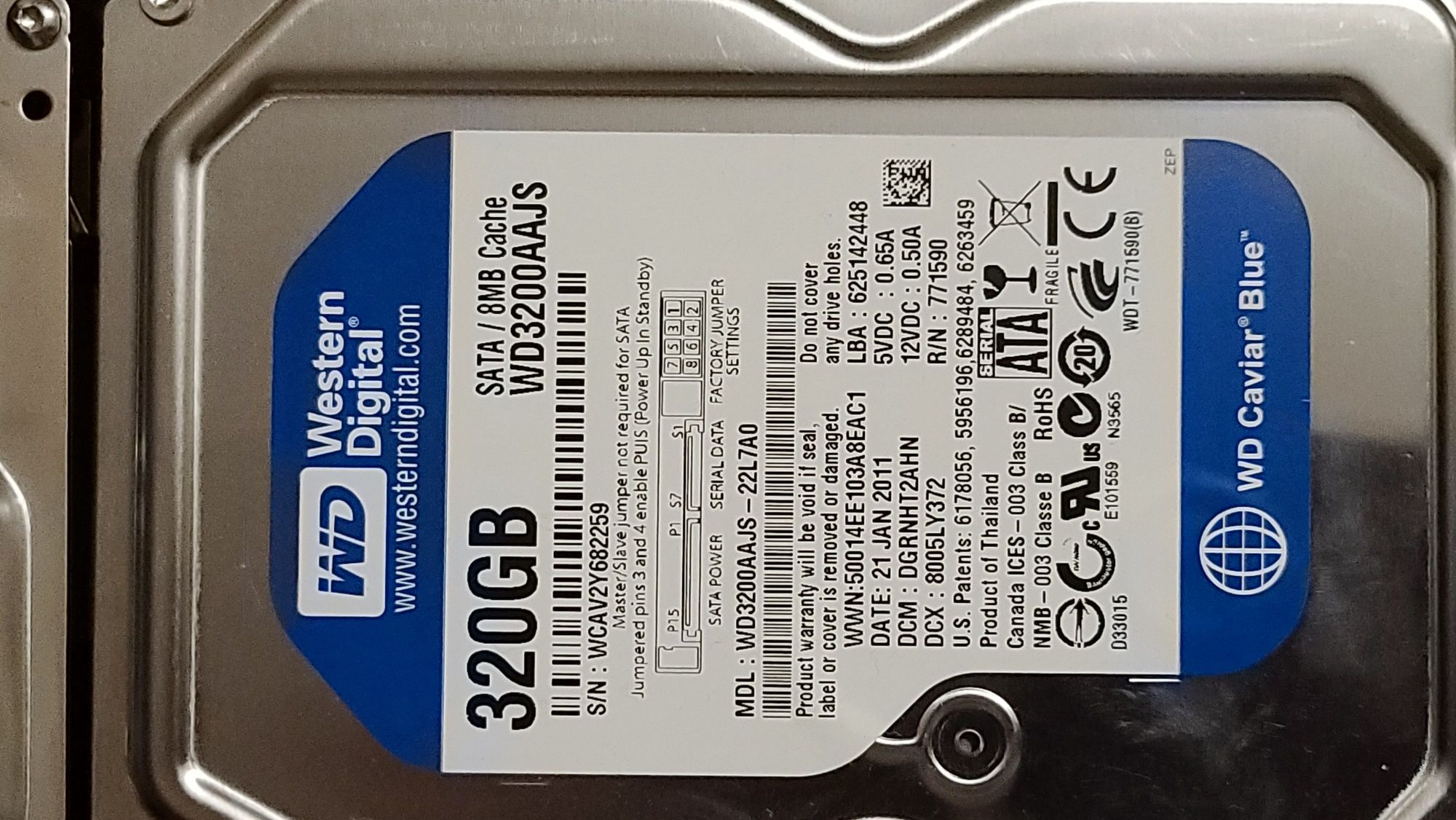 HDD жорсткий диск WD 500гб