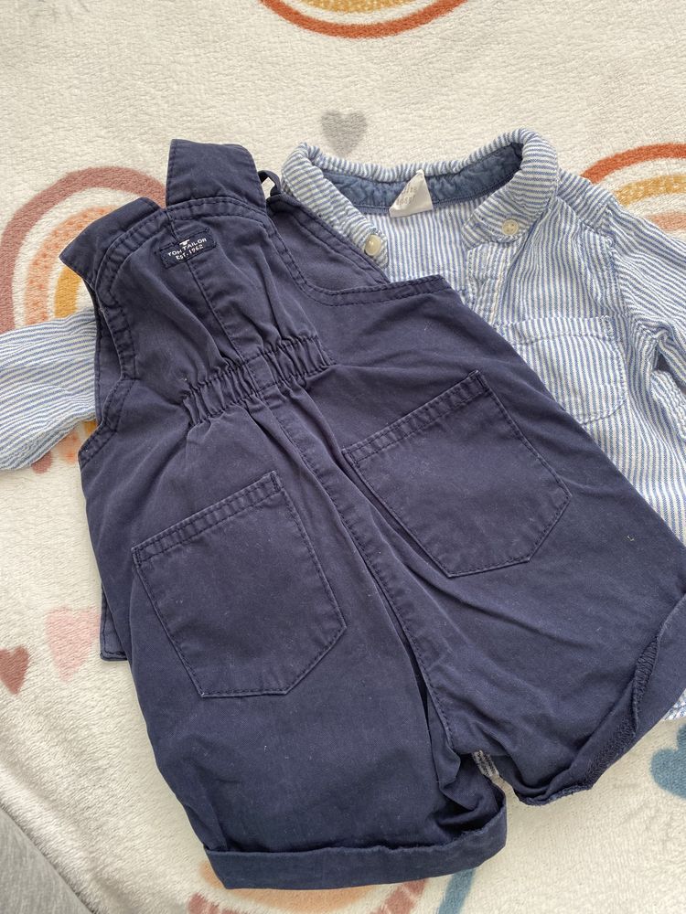 Komplet na lato h&m 68 ogrodniczki tom tailor