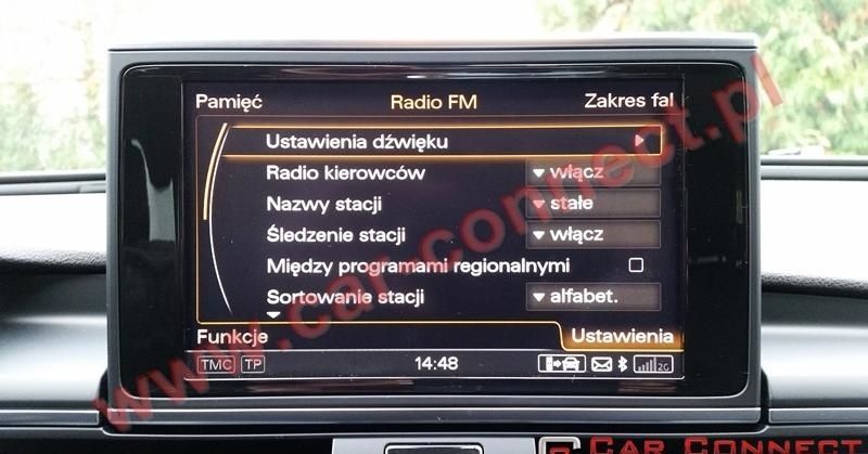Audi zmiana nawigacja USA Europa konwersja radio A4 A6 A8 Q5 Q7