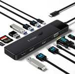 Lemorele Stacja dokująca USB podwójny monitor Hub wieloportowy adapter