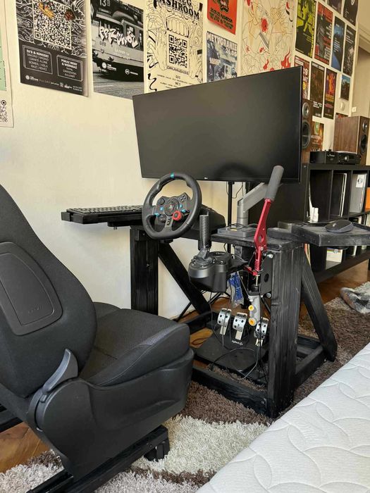 Symulator Jazdy Logitech G29 + shifter + łapa + monitor UltraWide