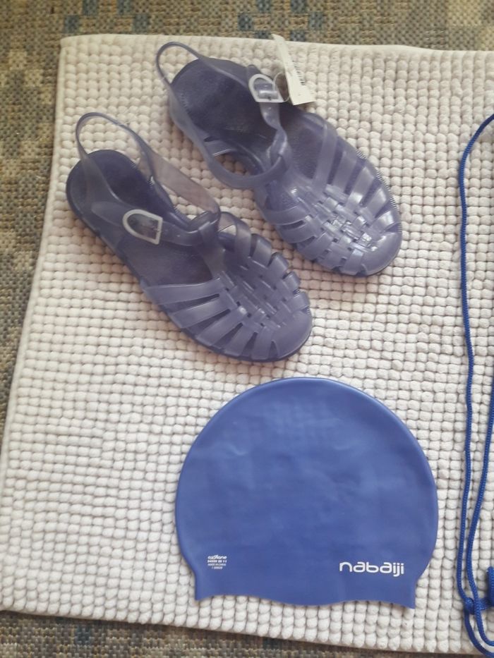 Czepek kąpielowy szafir buty silikonowe do wody basenowe na lato worek