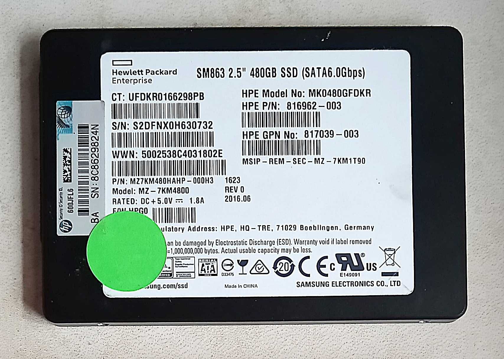 SSD 2.5 SATA диски на 120/256/480/1000 ГБ в асортименті