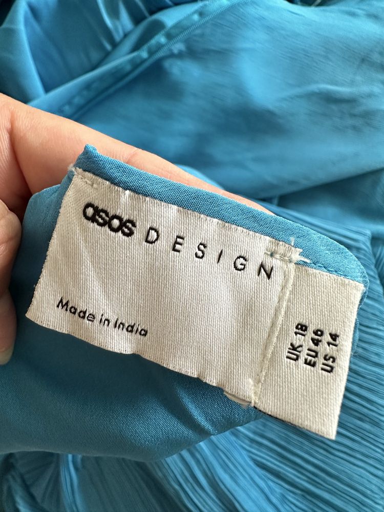 Długa sukienka z szerokimi rękawami ASOS rozmiar 46 wesele komunia