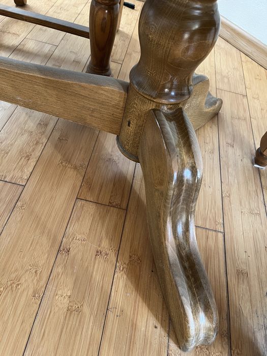 Stół dębowy do salonu - rozkładany super stan