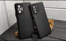 Чехол тонкий Carbon TPU на Xiaomi Redmi Note 10 Pro/ Note 10S/ Poco F3