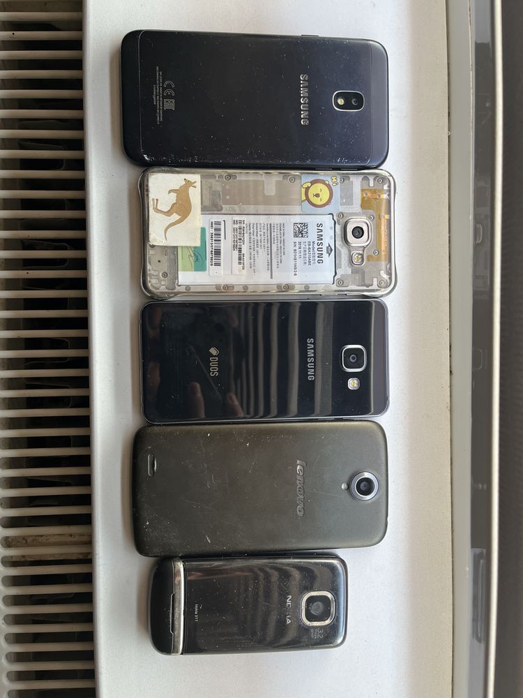 Смартфони, samsung A3, J3, lenovo s820, nokia