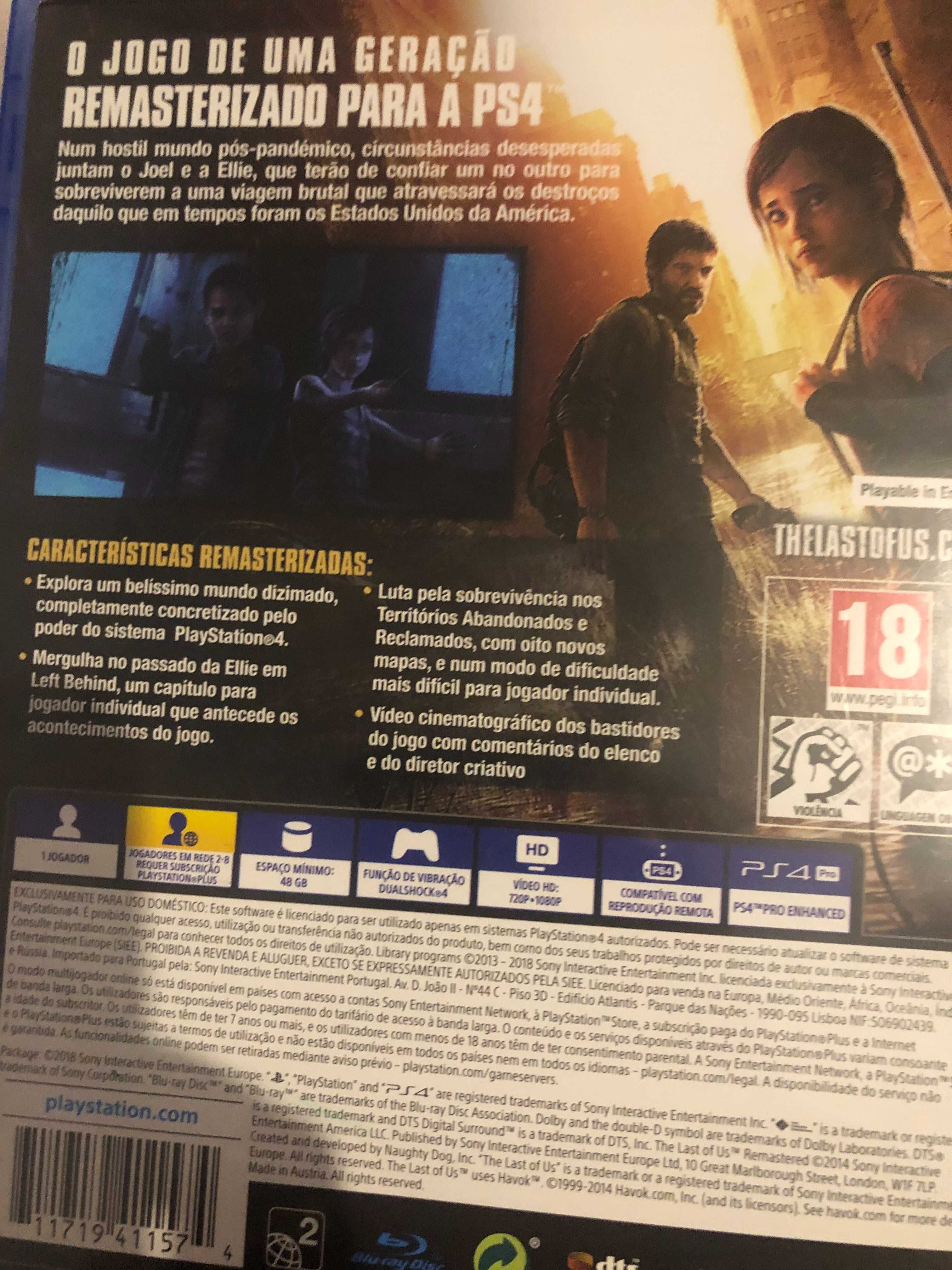 Jogo The Last Of Us Remastered