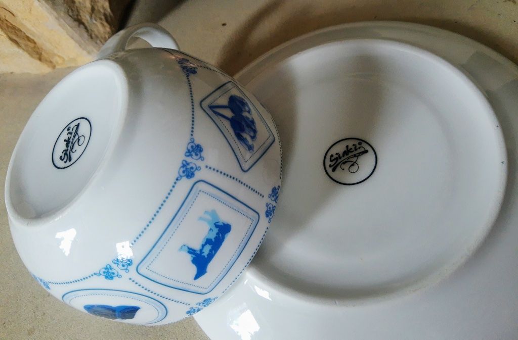 Porcelana z motywem holenderskim, filiżanka