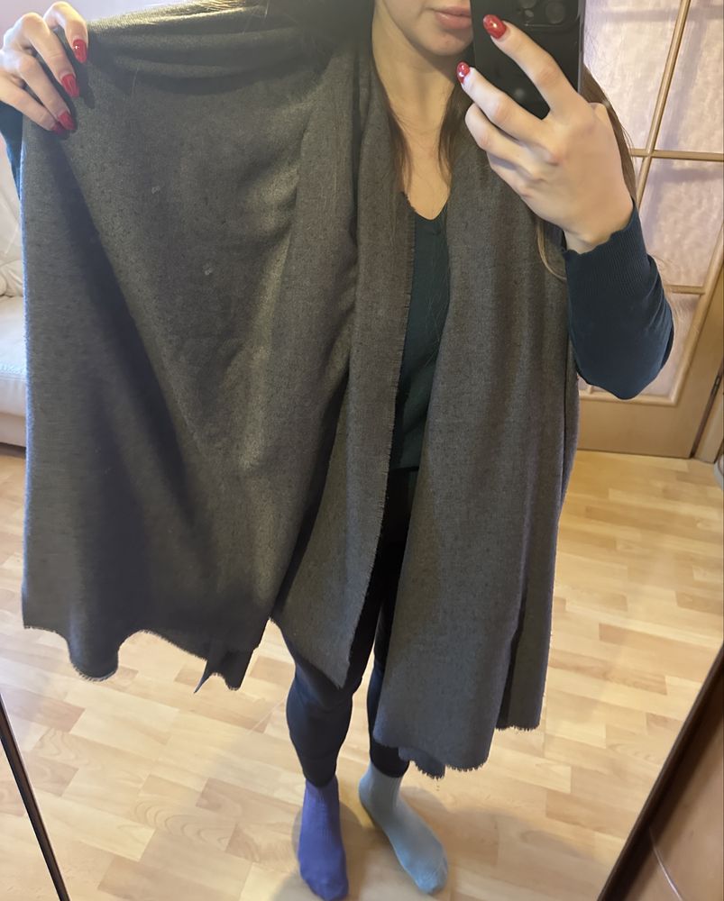 Szalik damski szary zara M ogromny