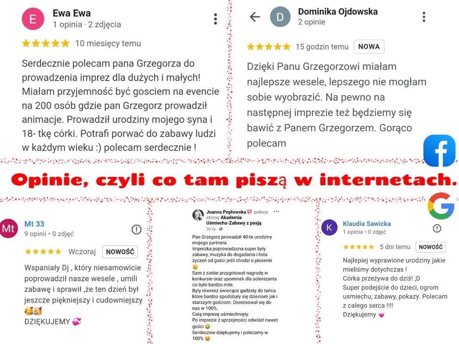 Dj/Wodzirej/Konferansjer/Wesela/Plenery/Urodziny/Animacje