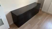 Ikea Besta Szafka pod TV, czarnybrąz, 180x40x64 cm