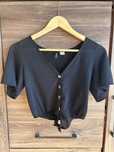 Crop top topik bluzka siateczkowa H&M