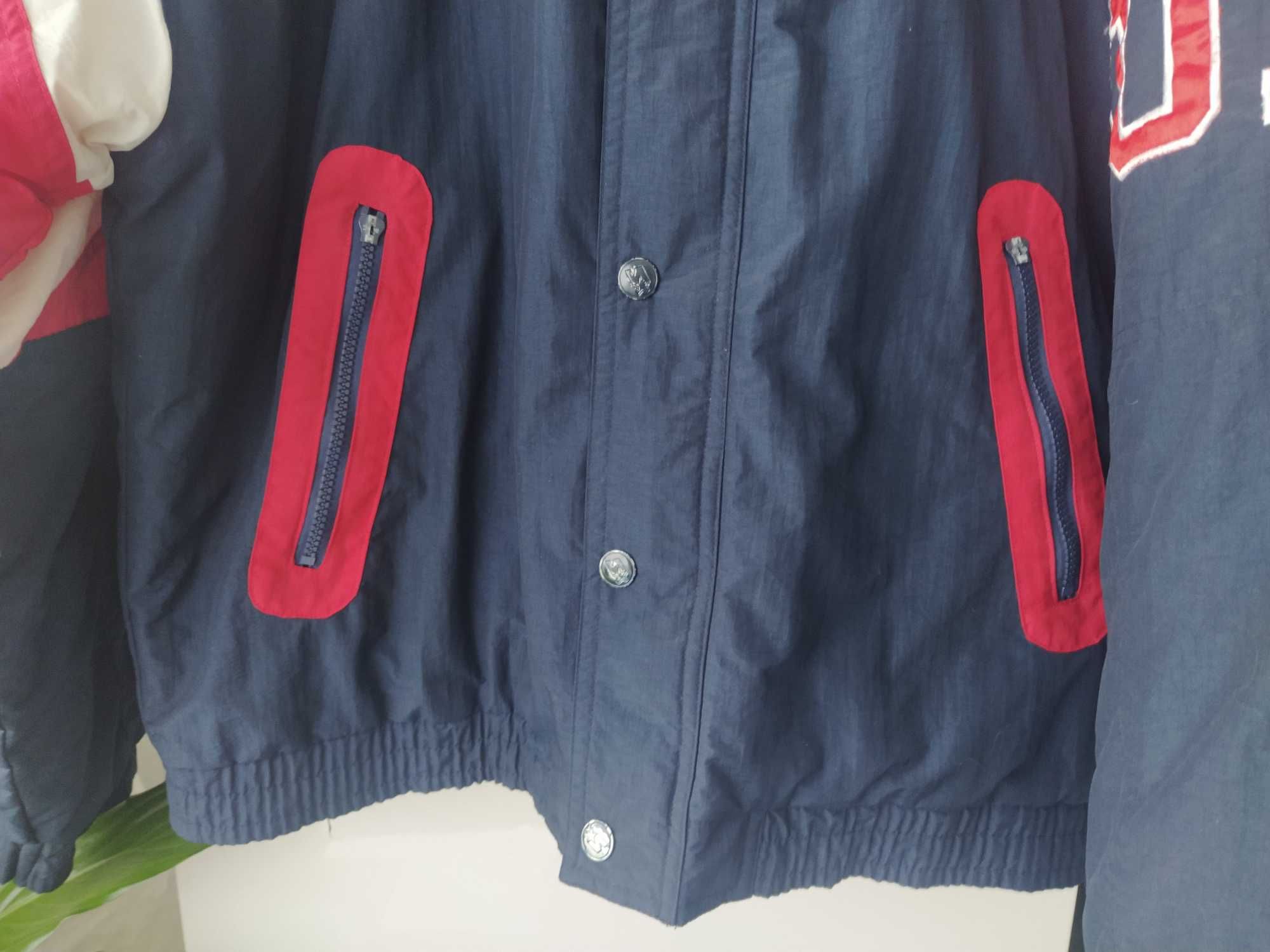 Vintage zimowa kurtka Chicago Bulls roz. M lata '90 granatowo czerwona