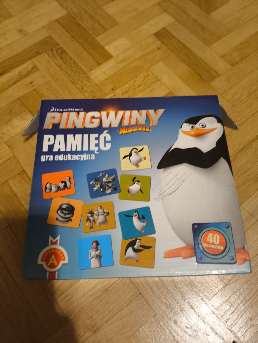 Gra Pamięć Pingwiny z Madagaskaru
