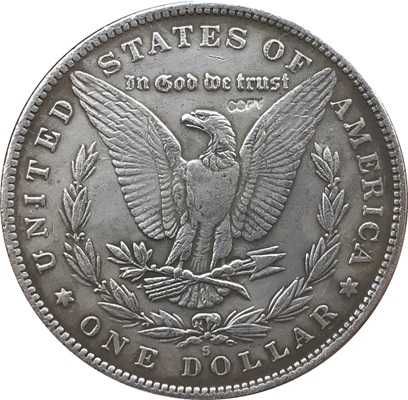 Сувенирная монета 1 Morgan Dollar 1893 S («Моргановский доллар»)